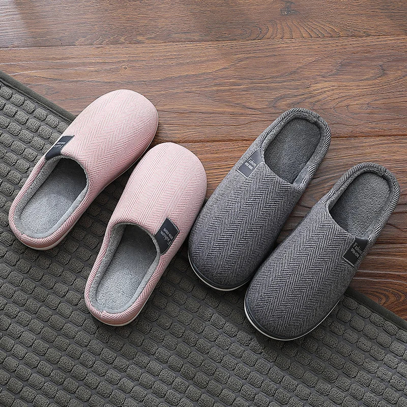 Big Size 48 49 Men Warm Home Slippers Winter Casual Shoes Women Soft Slides Couples Floor Slipper Indoor Bedroom Non Slip Flats - Sun Studio