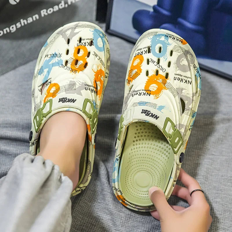 Men's Summer Outdoor Sporty Thick-Heeled Sandals Big Size 46 Head-To-Toe Dual-Purpose Beach Shoes Comfortable Wearing Experience - Sun Studio