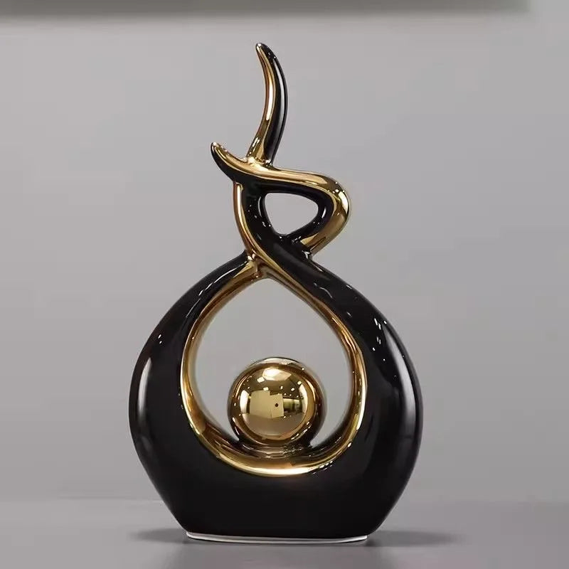 Modern Ceramic Feng Shui Ornaments Attract Wealth And Prosperity Home Living Room TV Cabinet Wine Cabinet Furnishing Decorations - Sun Studio