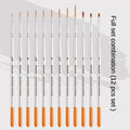12models Imported Nylon Long Tail Line Brush Very Fine Cartoon Art Line Outline Detail Pen Digital Birch Watercolor Painting Pen - Sun Studio