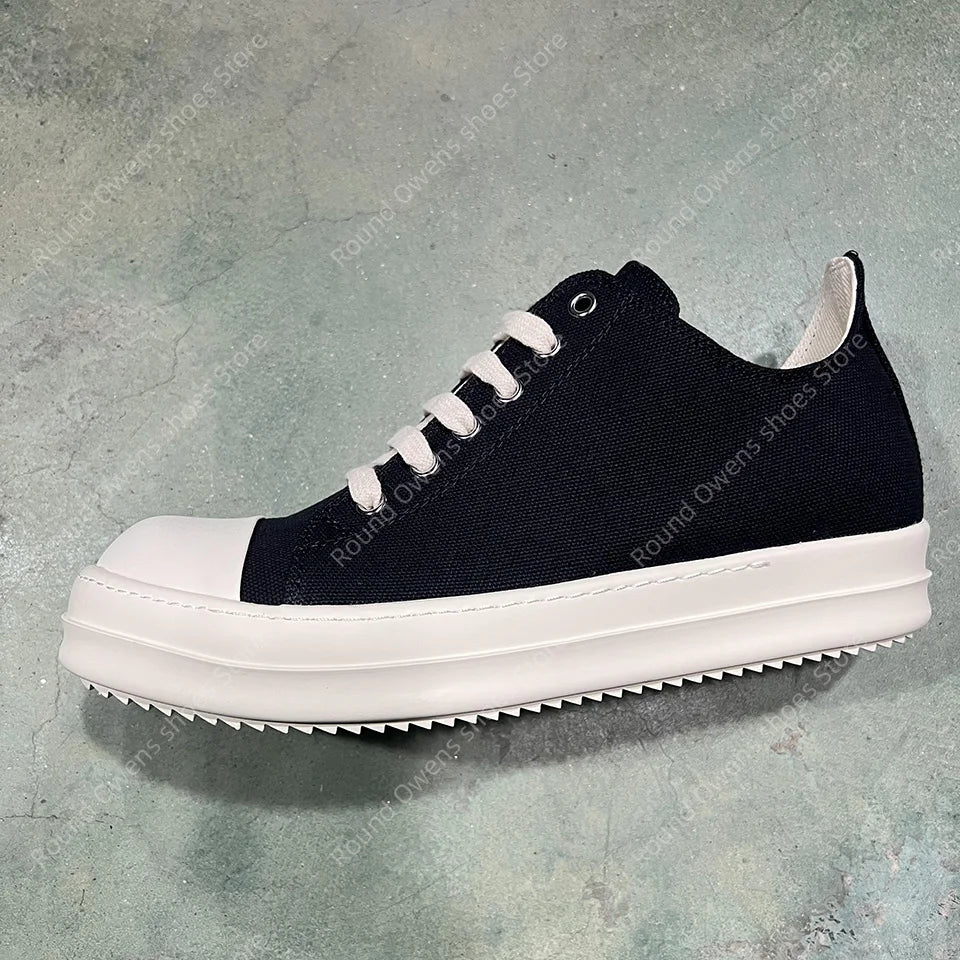 Casual Shoes Men Canvas  Low Top Quality Ro Lace Up Thick Sole Breathable Luxury Designer Classic Trainers Women Flat Sneakers - Sun Studio