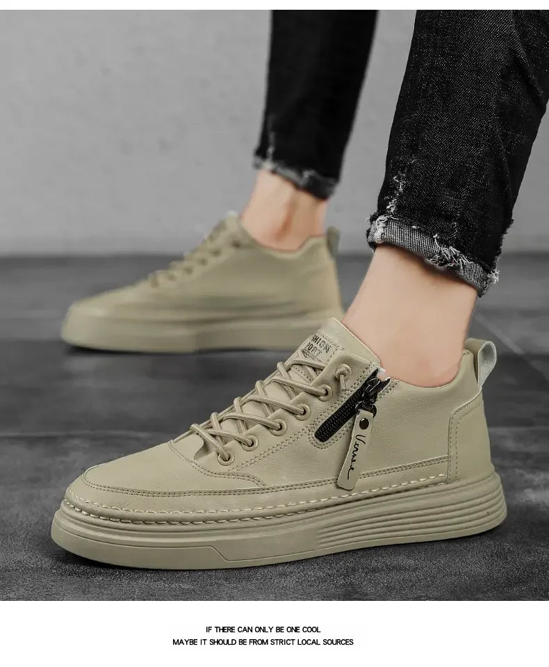 Sports Shoes Men's High-top Casual Shoes Platform Footboard Shoes Spring and Autumn Comfortable Fabrics Luxury Designer Shoes - Sun Studio