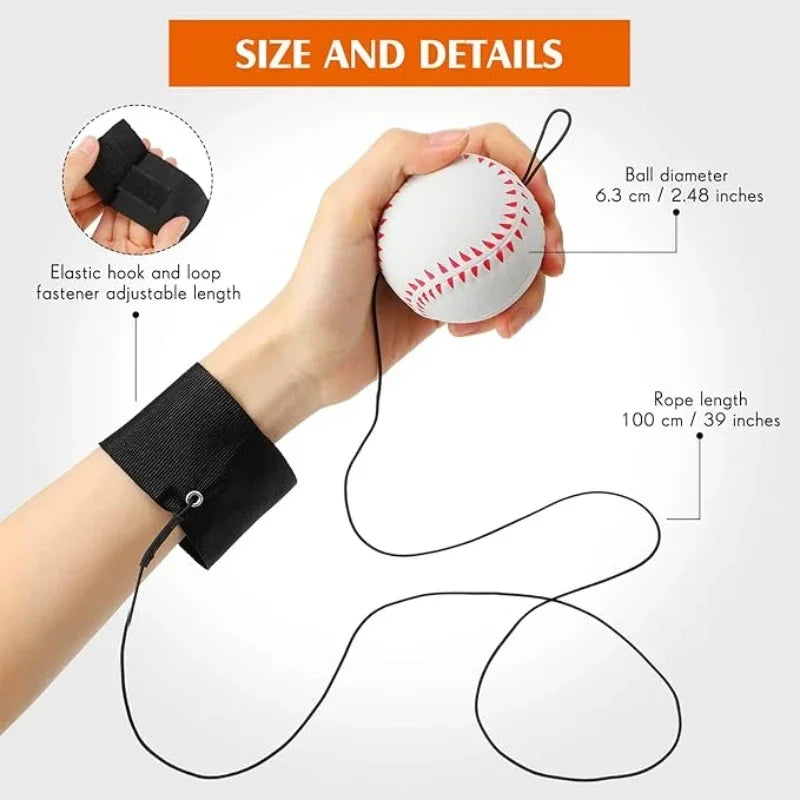 1-32PCS Elastic Hand Flick Ball with Wrist Strap PU Bouncy Ball for Kids Outdoor Fitness Exercise Hand Toss Ball Accessories - Sun Studio
