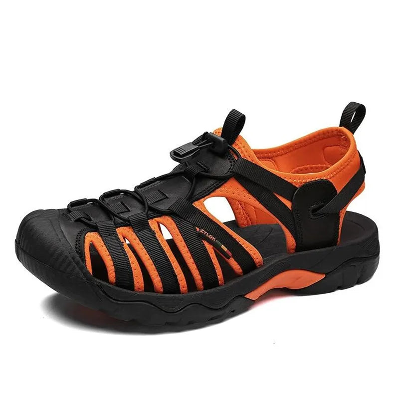 Neue Sommer Echtes Leder Herren Sandalen Mode Design Herren Freizeit Sneakers Bequeme Strand Herren Sandalen Outdoor Watschuhe