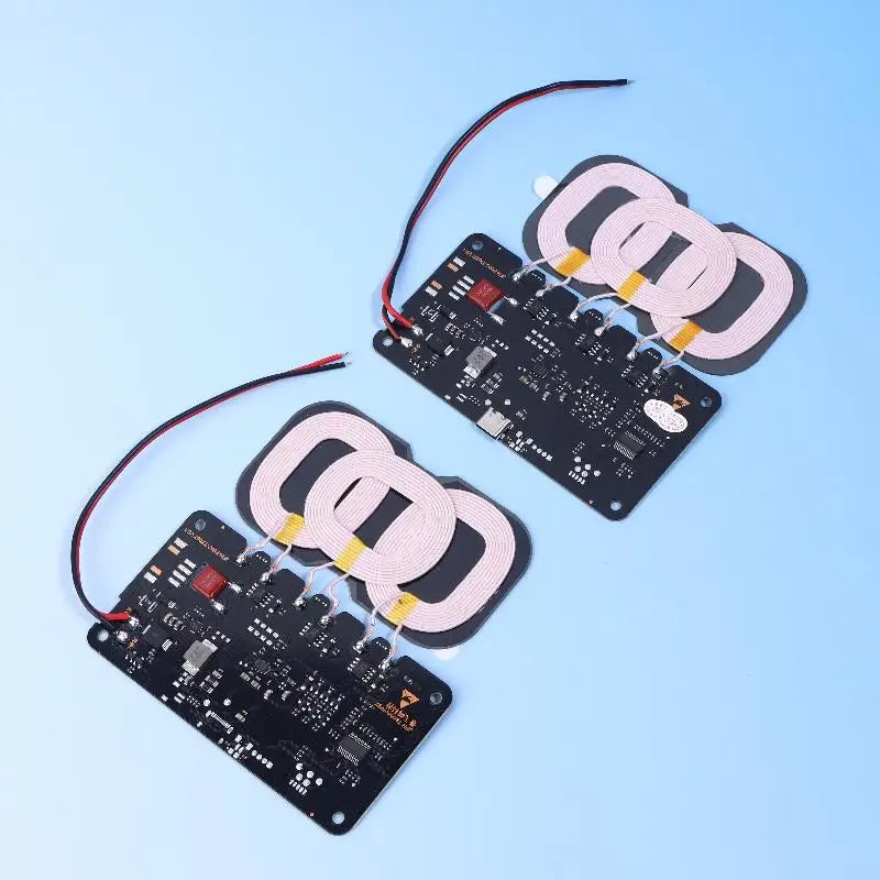 20W High-Capacity Wireless Charger for Car/Home Use; Includes Type-C Interface and 3-Coil DC9-32V Module - Sun Studio