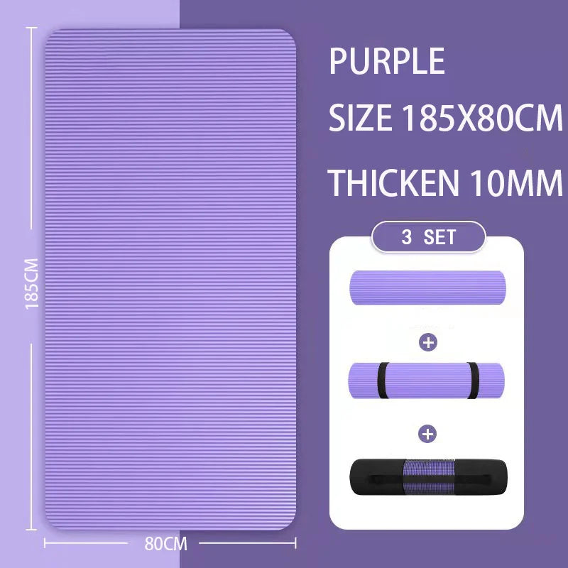 Thickened Anti Slip Yoga Mat Foam Mat Exercise Fitness Pilates Gymnastics Equipment Exercise Mat, Suitable for Yoga, Pilates - Sun Studio