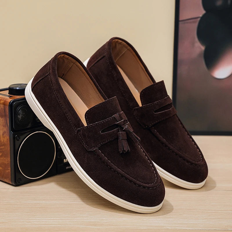 Mode Herren Freizeitschuhe Britische Klassische Quasten Loafers Mokassins Bequeme Outdoor Flachschuhe‌.