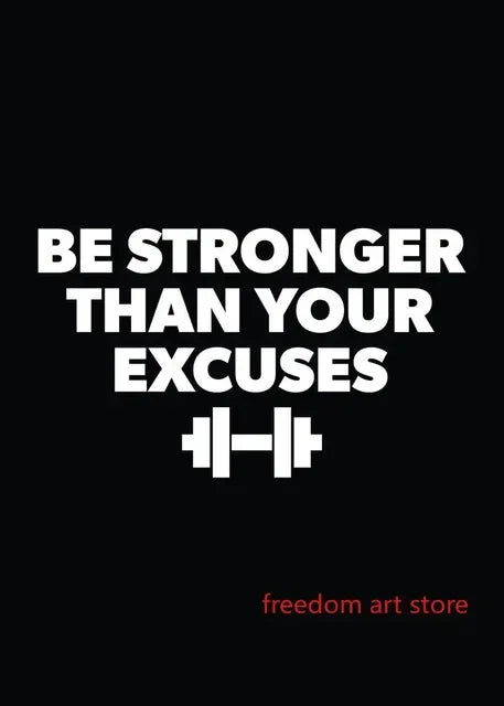 Gym Motivation Muscle Man Bodybuilding Fitness Strength Barbell Art Poster Canvas Painting  Wall Print Picture for Home Gym Deco - Sun Studio