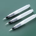 3pcs Refillable Water Brush Pen Set,Nylon Paint Brush,Watercolor Ink Pen for Painting Powder Coating Watersoluble Colored Pencil - Sun Studio