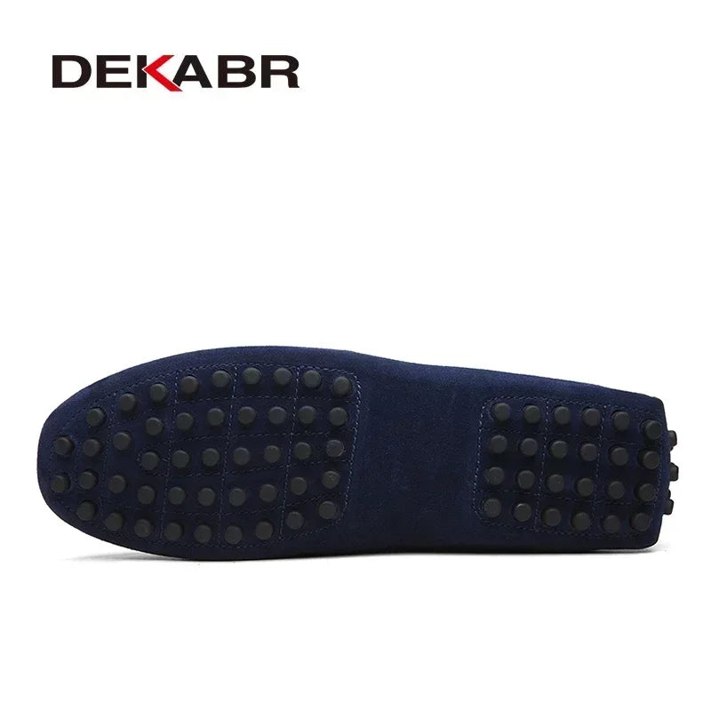 DEKABR Size 49 Men Casual Shoes Fashion Men Shoes Genuine Leather Men Loafers Moccasins Slip On Men's Flats Male Driving Shoes - Sun Studio