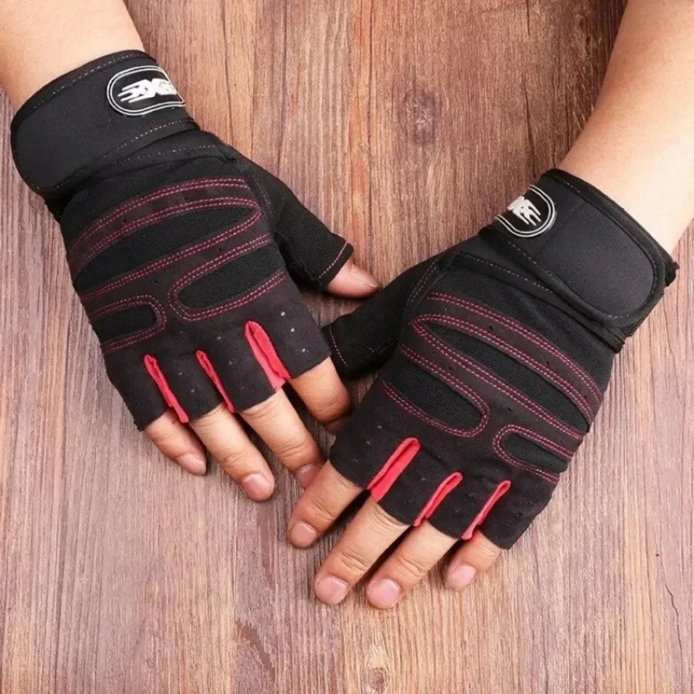 Gym Gloves for Men Women Fitness Weight Lifting Wristband Gloves Body Building Training Sports Exercise Cycling Glove Shockproof - Sun Studio