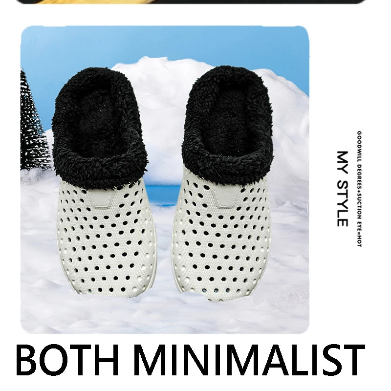 Winter Männer Hausschuhe, warme Baumwollschuhe, lässige Slides, EVA-Plüschschuhe, bequeme leichte Hausschuhe, Innenschuhe für Paare 36-47