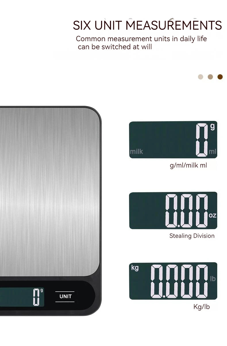 10kg Digital Kitchen Scale Baking Gram Weight Scales LCD Digital Display Electronic Table Scale Personal Healthy Diet Food Scale - Sun Studio