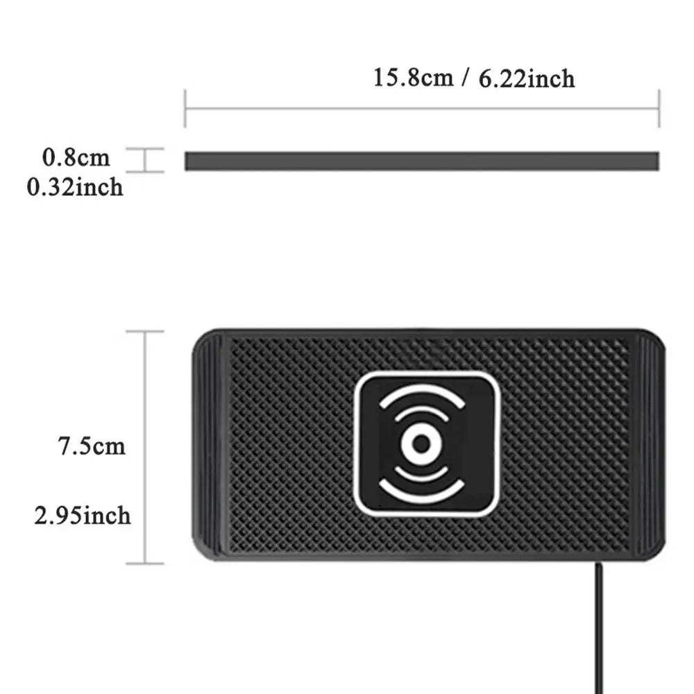 Wireless Phone Charger Wireless Car Charger Pad For Car 39 Inch Cable Automatic Sensing Non-Slip Charging Mat For Phone Vehicle - Sun Studio