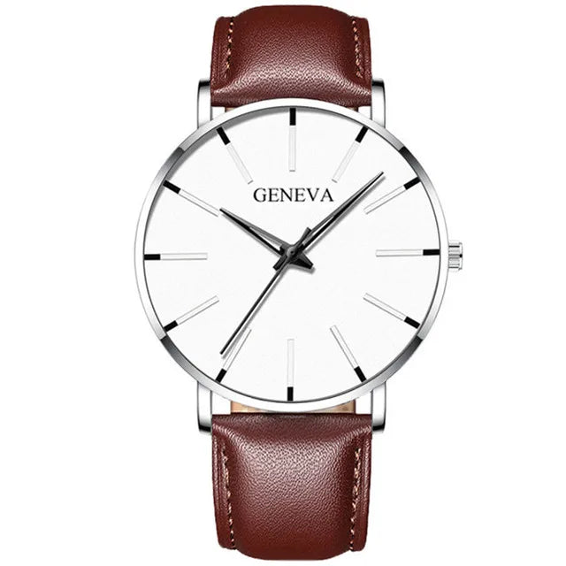 Minimalist Mens Fashion Ultra Thin Watches Simple Men Business Mesh Belt Quartz Wrist Watch Relogio Masculino - Sun Studio