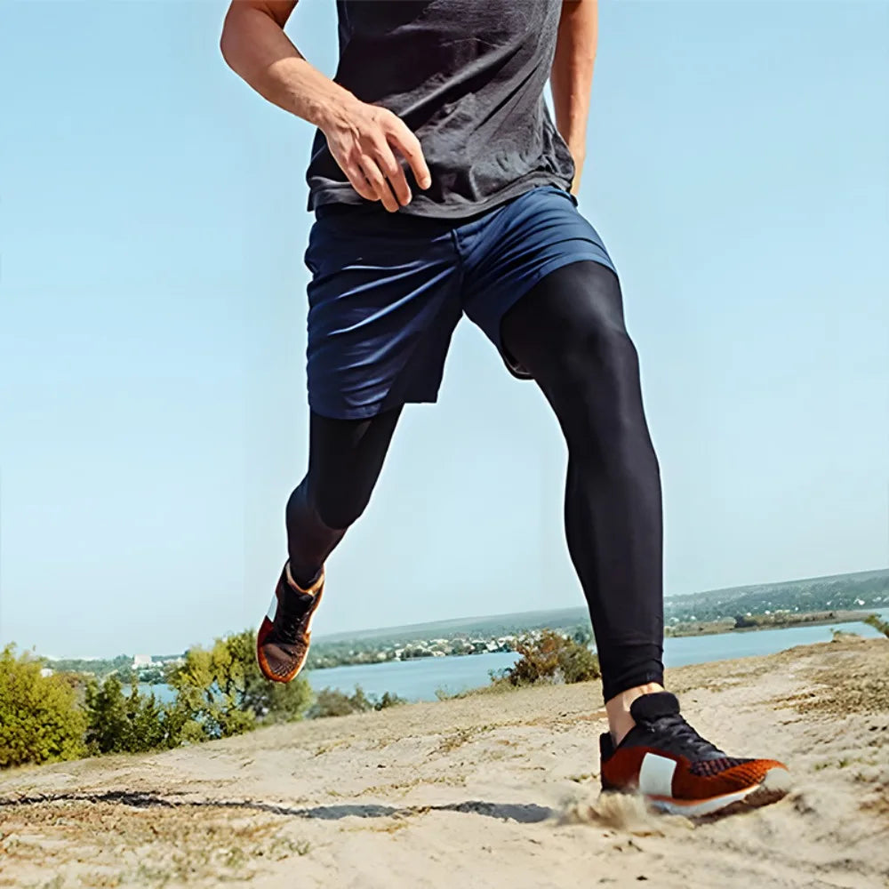 1Pcs Sports Compression Leg Sleeve Breathable Anti-UV Full Length Leg Sleeves for Men Women Football Backetball Cycling Climbing - Sun Studio