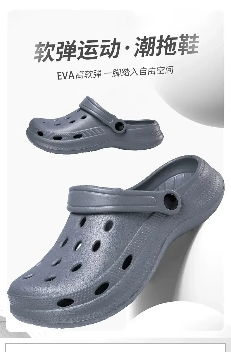 2026Summer Men Clogs Sandals Men's and Women's Leisure Slippers Beach Slides Home Garden Shoes Outdoor Sandals Plus Size46 47 48 - Sun Studio