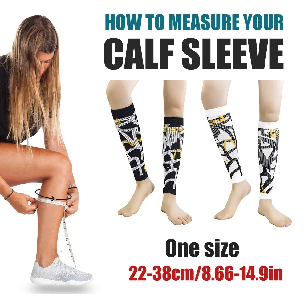 1Pcs Calf Compression Sleeves for Men/Women,Footless Compression Sock,Varicose Vein Treatment for Legs & Pain Relief,Calf Braces - Sun Studio