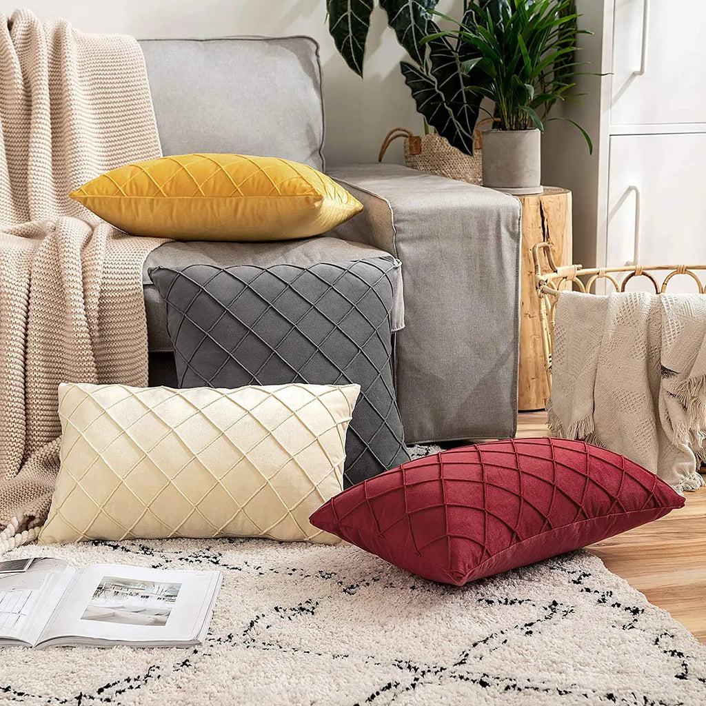Multi-Color Velvet Cushion Cover For Sofa Living Room Soft Pillowcase Nordic Style Modern Home Decor Zipper Fundas De Cojines - Sun Studio