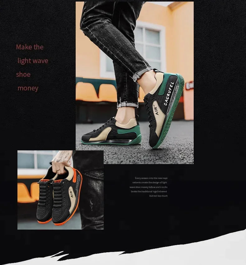 Men's Casual Thick Soled Sneakers Breathable Shoes New Autumn Men Slip on Antiskid Walking Flats Shoes Fashion Vulcanized Shoes - Sun Studio