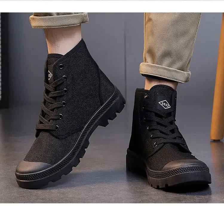 Male Shoes Hiking Outdoor Rubber Men's Boots Lace Up Original Deals Vintage In Promotion Y2k Offers Trendy 2025 Footwear New - Sun Studio