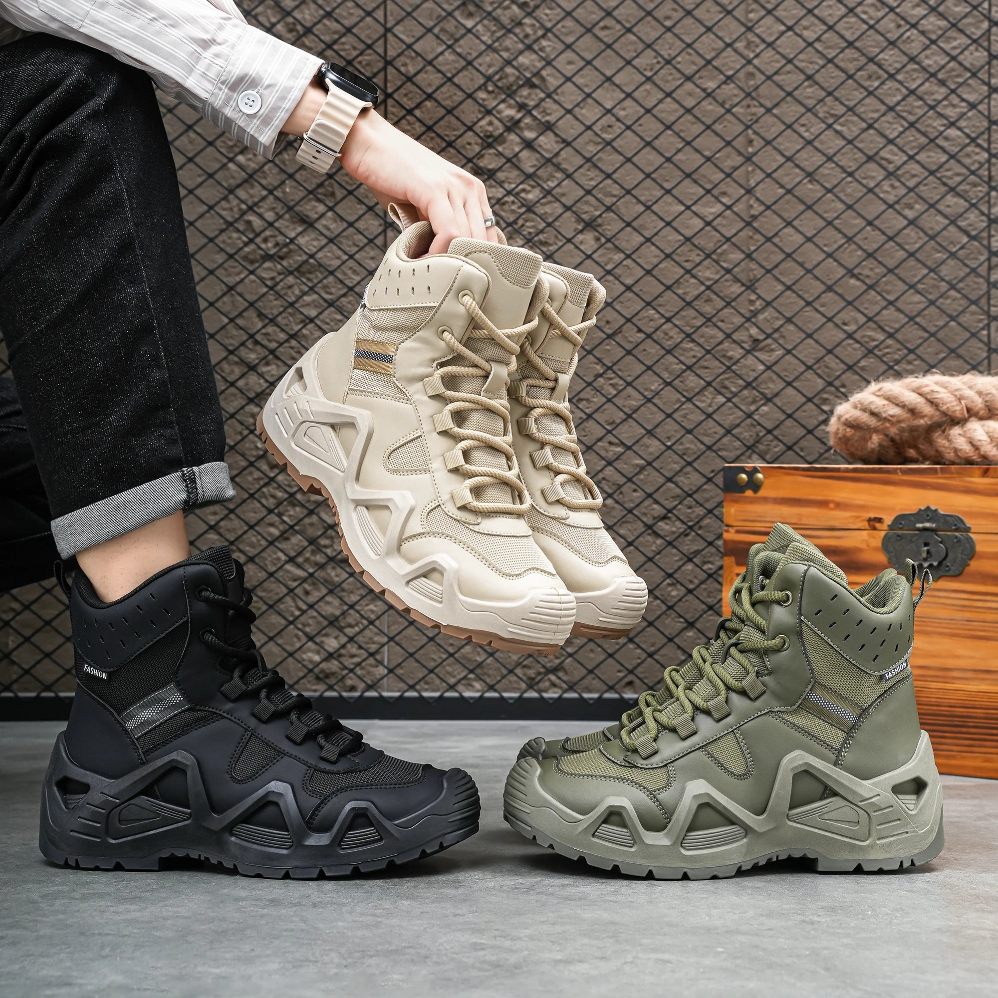 New fashion versatile shoes suitable for outdoor hiking and mountaineering, casual sports shoes for men - Sun Studio