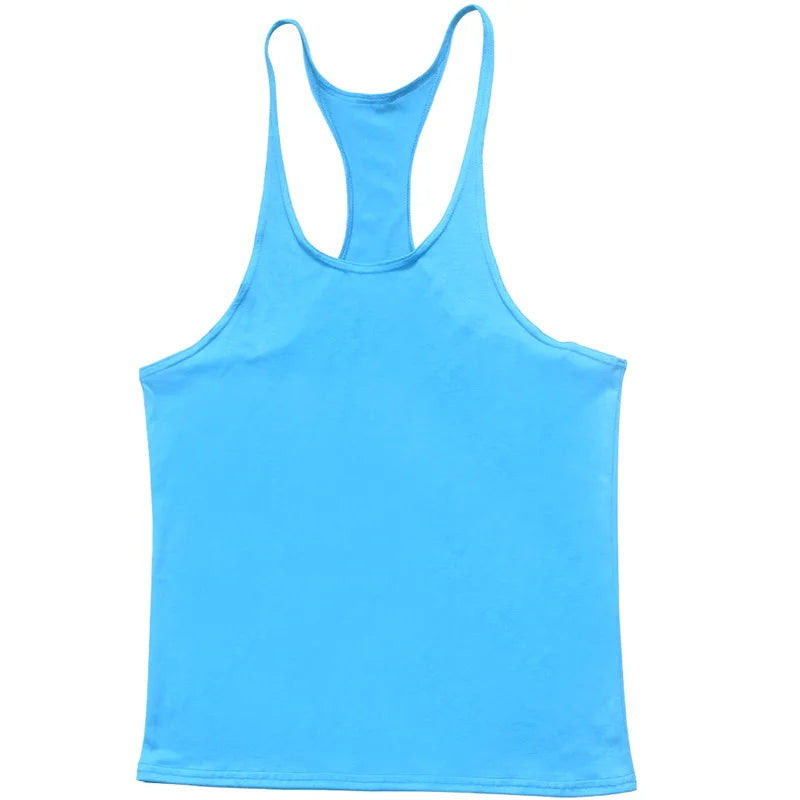 Men's Sports Gym Fitness Tank Top Y Back Fitness Lightweight Shoulder Strap Muscle Fit Tight Fitness Limit T-shirt - Sun Studio