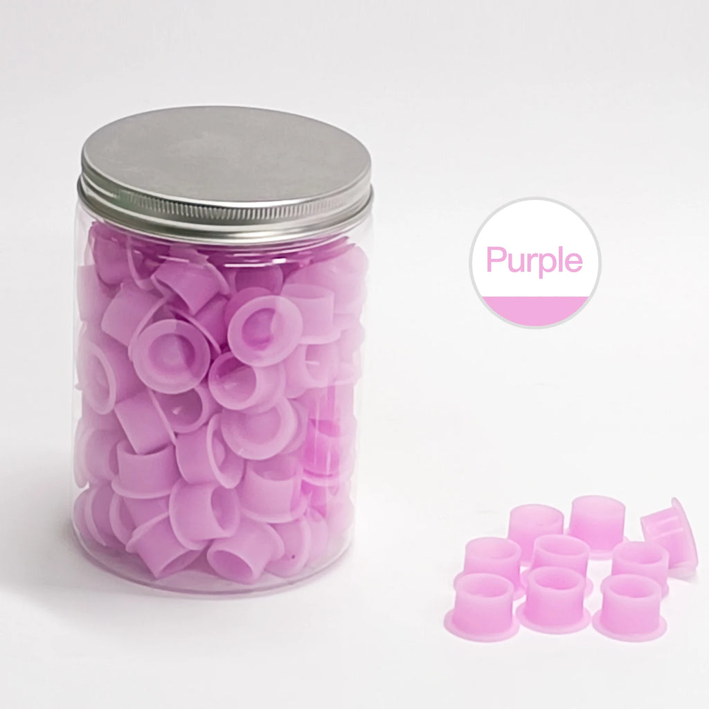 100pcs Tattoo Ink Cups Disposable Silicone tattoo ink container Canned round ink Caps Permanent Makeup Container Tattoo supplies - Sun Studio