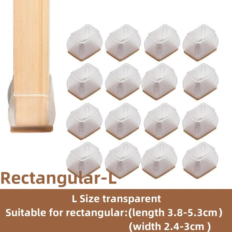 16Pcs Silicone Furniture Non-Slip Legs Pads Chair Leveling Feet Mat Hardwood Floors From Scratches Protectors Mat Home Decor - Sun Studio