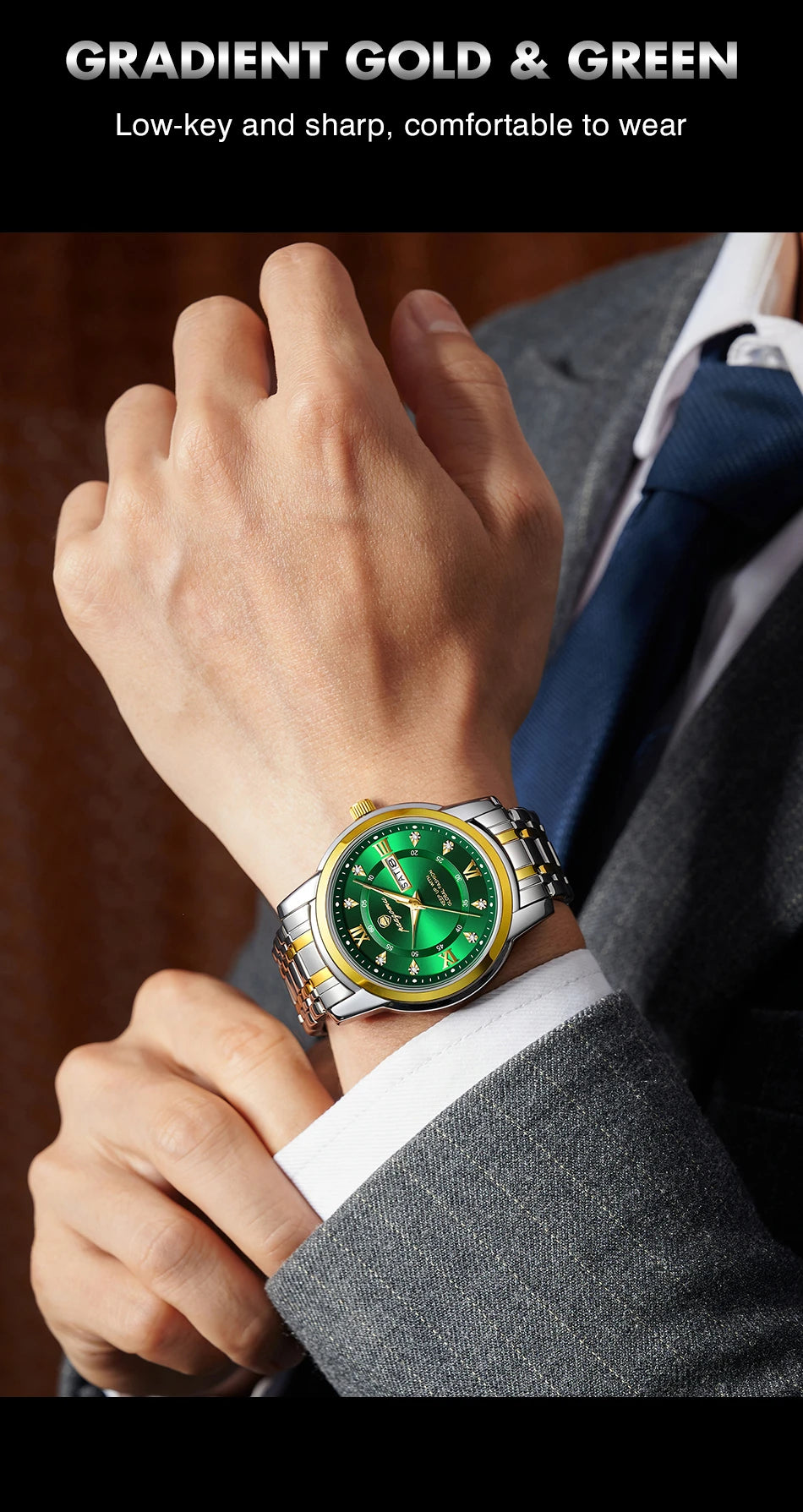 PAAZOMU Classic Casual Quartz Watch Men Women Waterproof Luminous Dial Business Dress Wristwatch Comfortable Watches Male+Box - Sun Studio