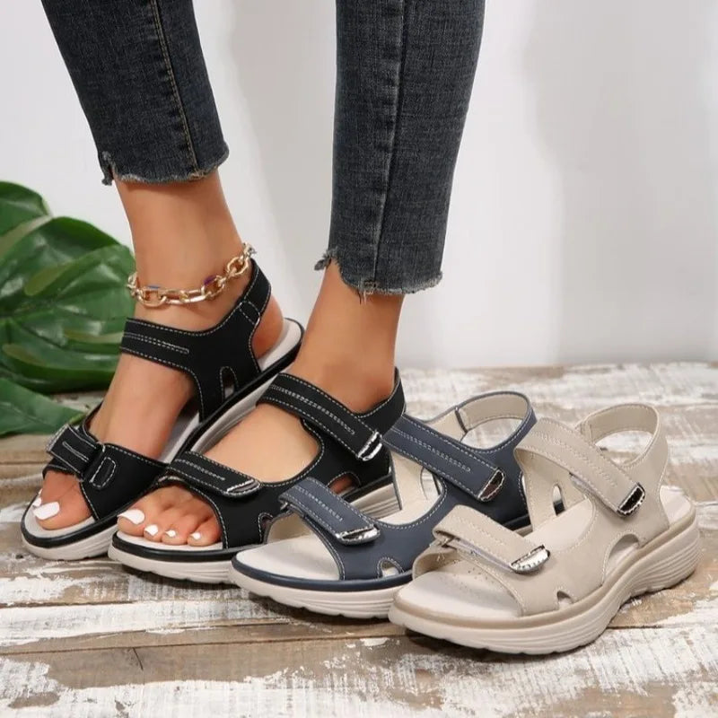 Summer Wedge Sandals for Women 2025 New Fashion Non Slip Beach Shoes Woman Lightweight Casual Platform Plus Size Sandals Women - Sun Studio