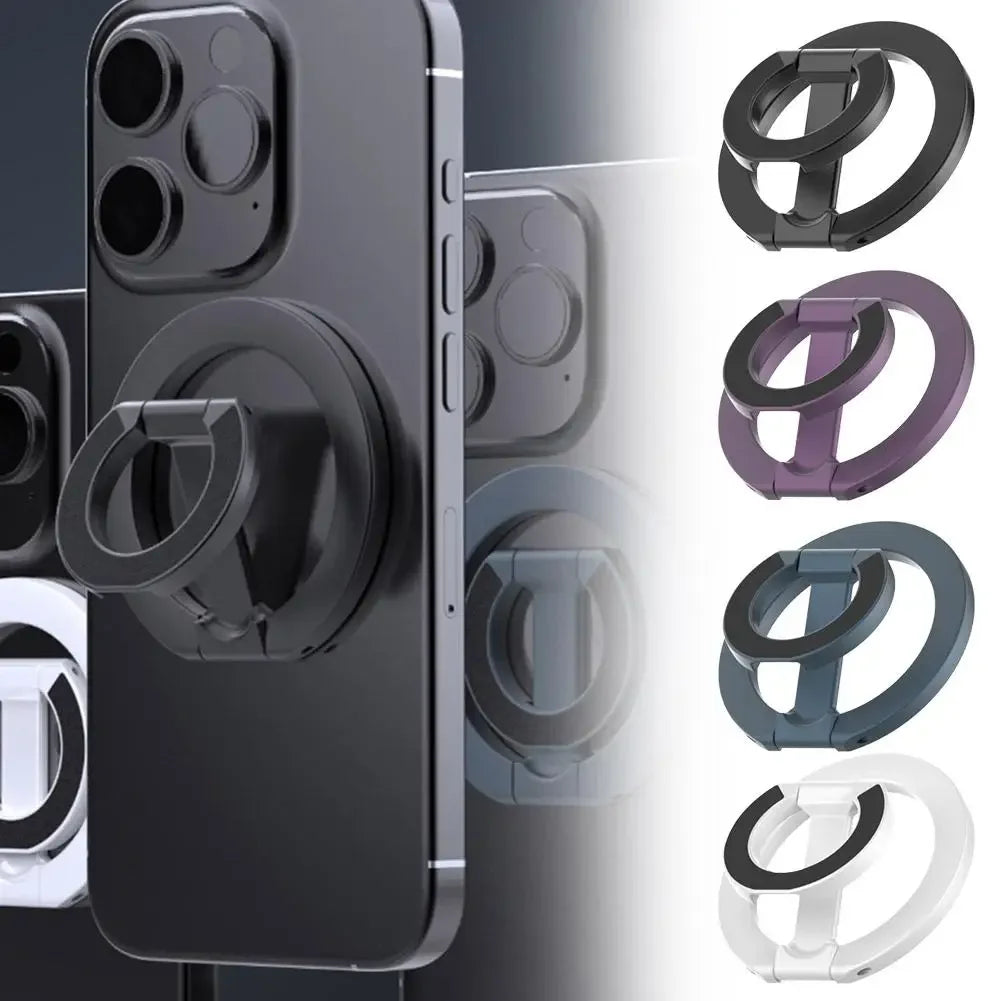 For MagSafe Double Sided Magnetic Phone Ring Holder Portable Folding Cellphones Stand Phone Accessories Support Bracket Grip Tok - Sun Studio