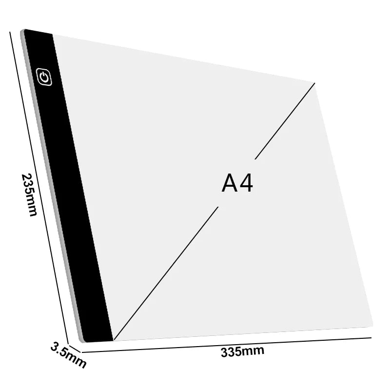 A2/A3/A4/A5 LED Light Pad for Diamond Painting Kits, USB Powered Adjustable Brightness Diamond Art Light Board with Accessorie - Sun Studio