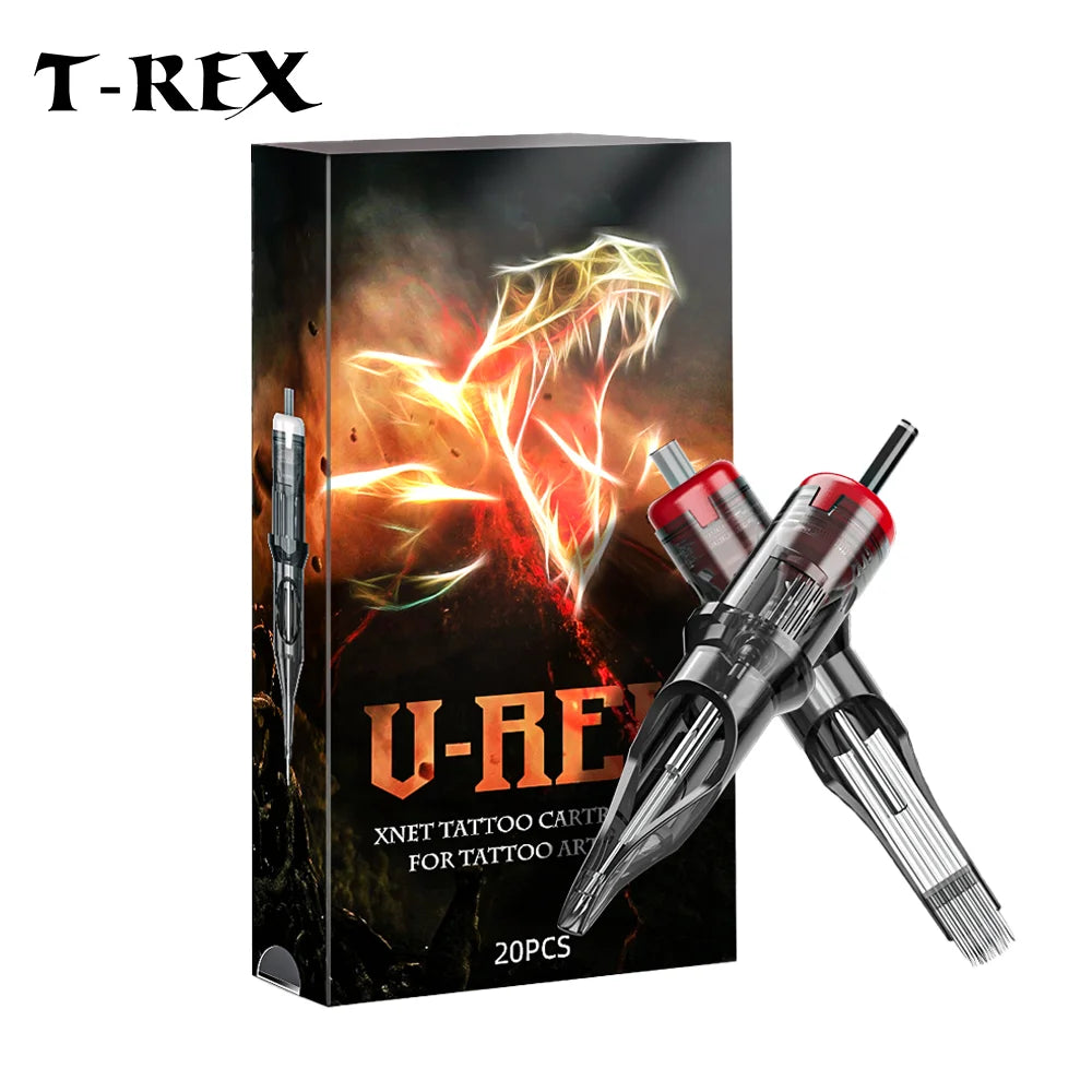 T-Rex U-REX Tattoo Cartridge Needles 20 pcs/box 0.35 mm safe sterilized tattoo needles for permanent cosmetic tattoos - Sun Studio
