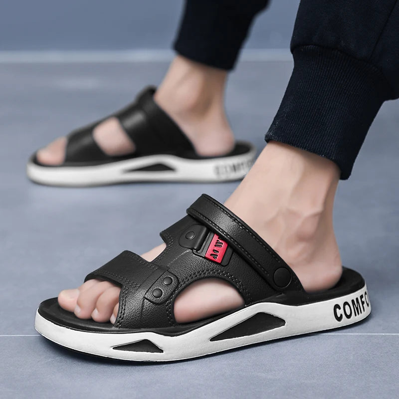 Men's Slippers Summer New Sandals EVA Light Adult Thick-soled Beach Shoes Non-slip Open-toe Sandals for Outdoor - Sun Studio