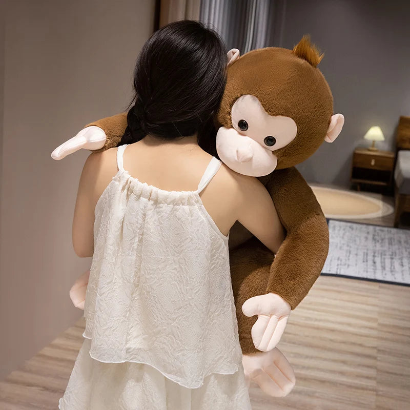 40cm-80cm Big Size Lovely Lifelike Sitting Monkey Plush Toys Soft Stuffed Monkey Doll Cute Animal Doll For Children Home Decor - Sun Studio