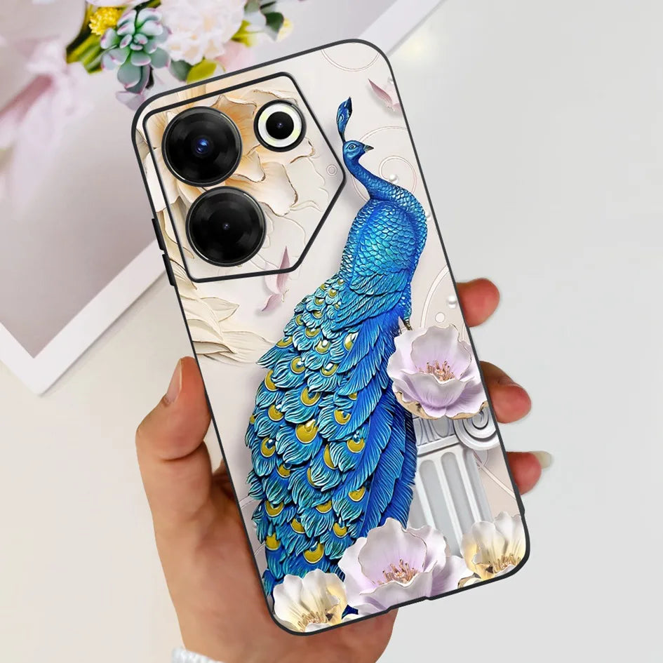 For Tecno Camon 20 Pro 5G Case 2023 Cute Love Heart Football Slim Cover Soft Silicone Funda For Tecno Camon20 Pro 5G CK8n Bumper