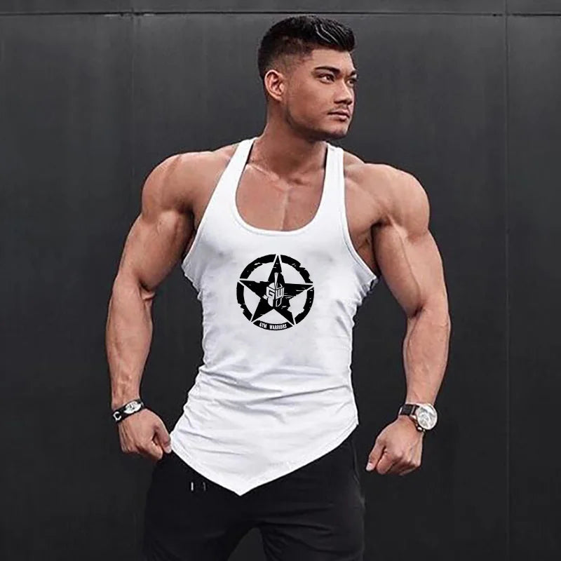 Gym Bodybuilding Muscle Shirts Summer Sleeveless Cotton Breathable Tank Tops Mens Fitness Sport Irregular Hem Hip Hop Singlets - Sun Studio