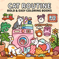 Adult Coloring Book Unique Cat-Themed Picture Book for Relaxation Upgraded Paper for Comfortable Coloring Perfect Gift Friend - Sun Studio