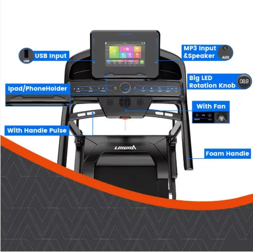 Foldable Steel Indoor Gym Equipment Home Use Eco-friendly Exercise Aerobic Walking Machine Gym Equipment Electric Treadmill - Sun Studio
