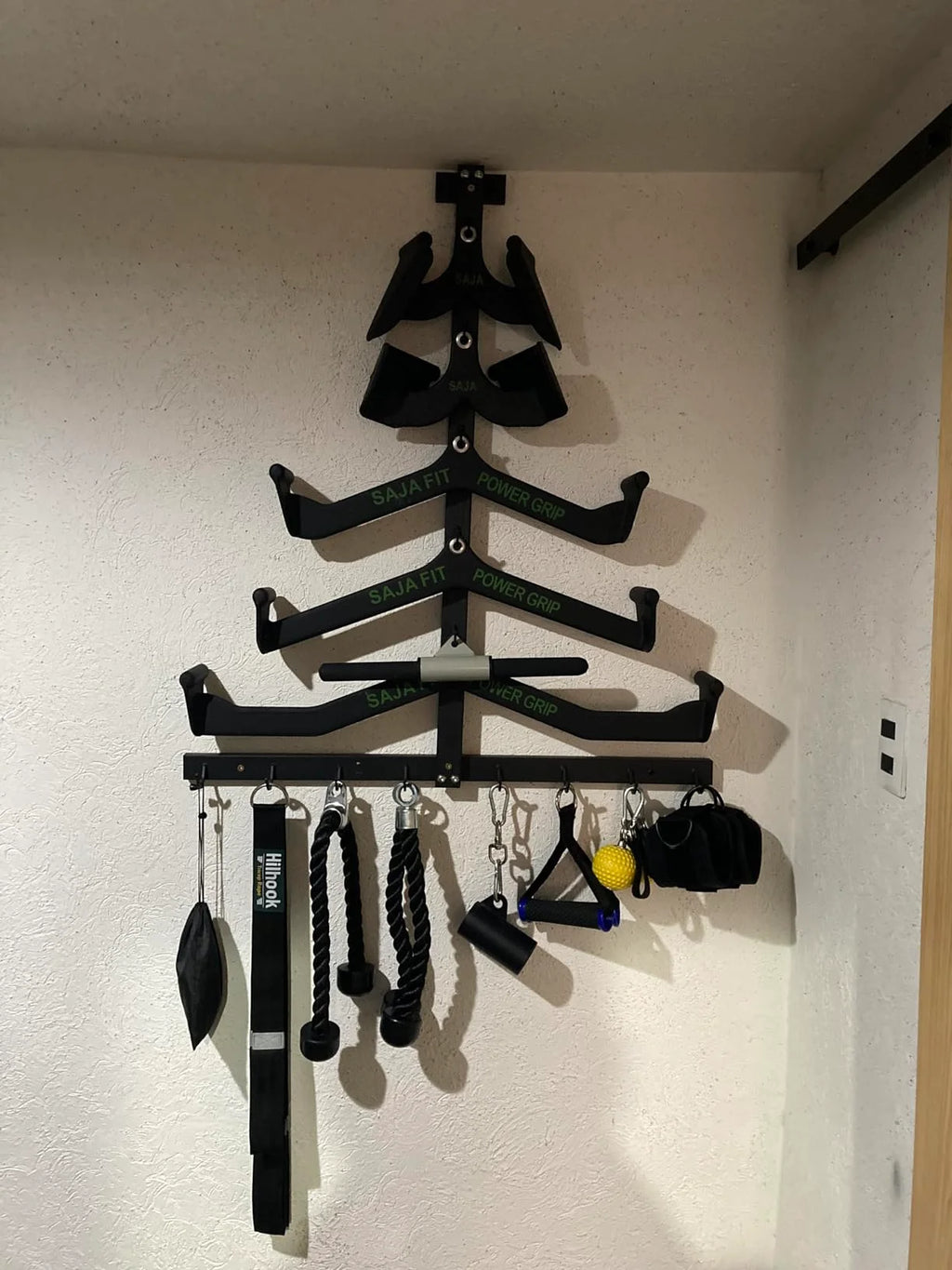 Gym Fitness LAT Pull Down Bar,Storage Rack,Heavy Duty,A-Frame Stand,Support Base for LAT Pulldown Attachments,LAT Bar - Sun Studio