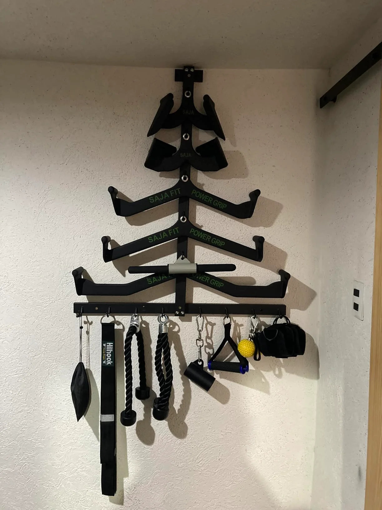 Gym Fitness LAT Pull Down Bar,Storage Rack,Heavy Duty,A-Frame Stand,Support Base for LAT Pulldown Attachments,LAT Bar - Sun Studio