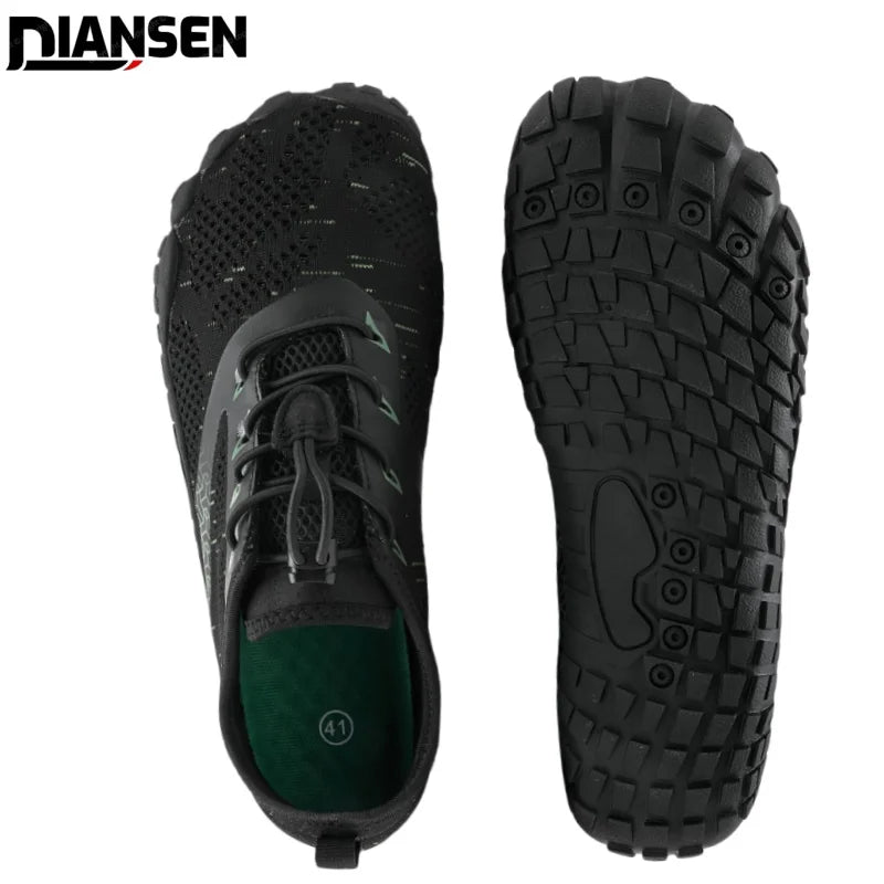 Wide Toe Zero Barefoot Shoes Mens Minimalist Water Shoes Breathable for Walking Rock Climbing Wrestling Trail Running Sneakers - Sun Studio