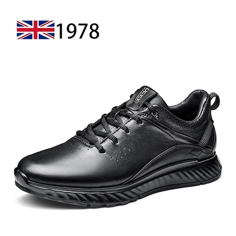 High-end Genuine Leather Men Shoes Outdoor Casual Sneakers Shoes Non-Slip Business White Board Shoes For Men zapatos para hombre - Sun Studio