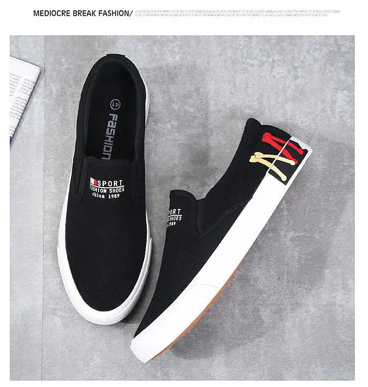 2023 New Canvas Shoes Men Summer Classic Loafers Men Casual Shoes Breathable Lazy Walking Flat Men Shoes Sneakers Plus Size 47 - Sun Studio