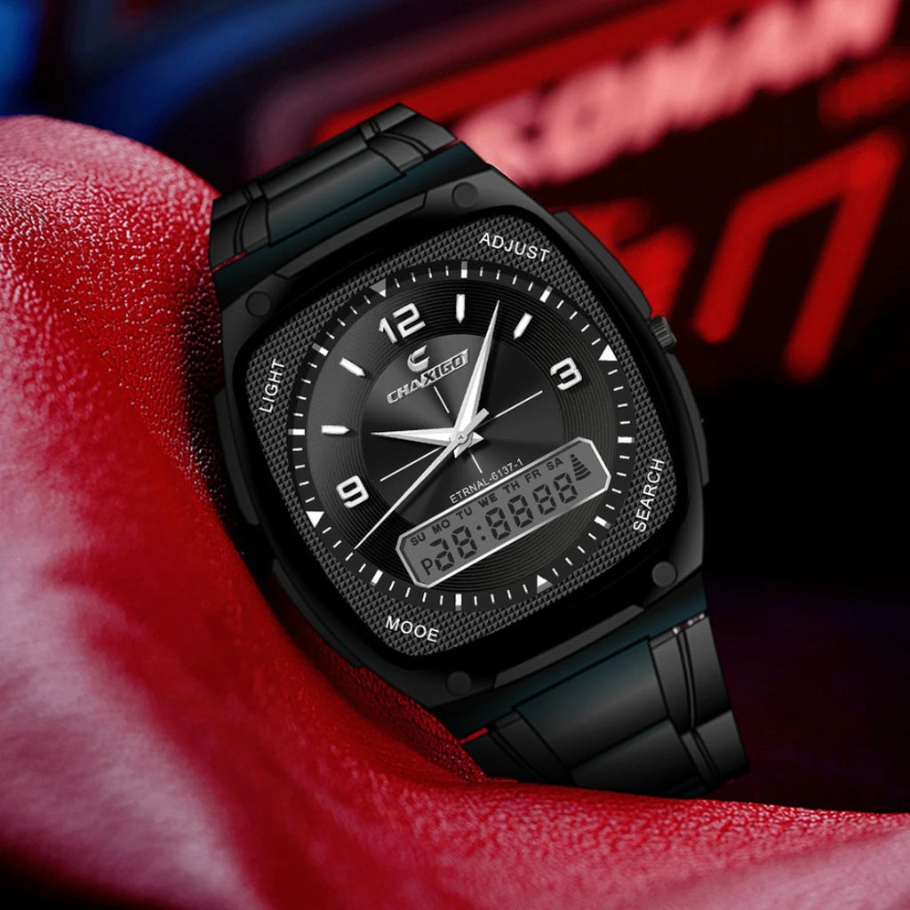 CHAXIGO 6137 Fashion Men's Watch Luminous Waterproof Calendar Alarm Clock Multi Functional Watches for Men Relogios Masculino - Sun Studio