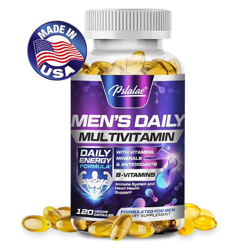 Men's Multivitamin Supplement - Provides Energy and Endurance Supports Heart, Brain Health and Vitality - Sun Studio