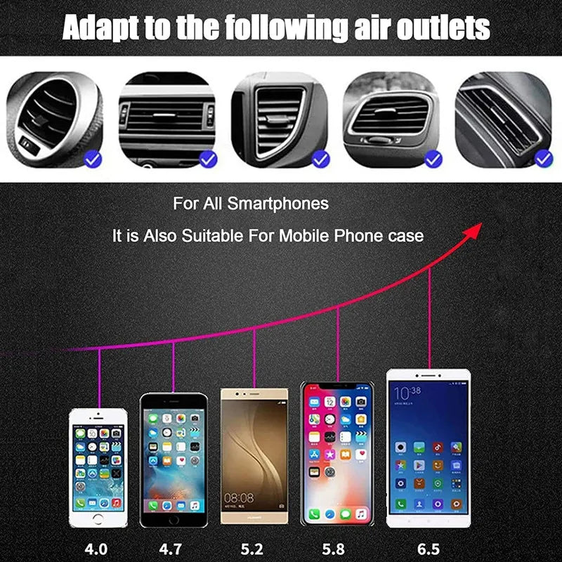 Wireless Charger Car Mount for Air Vent Mount Car Phone Holder Rotating Intelligent Infrared Fast Wireless Charging Charger - Sun Studio