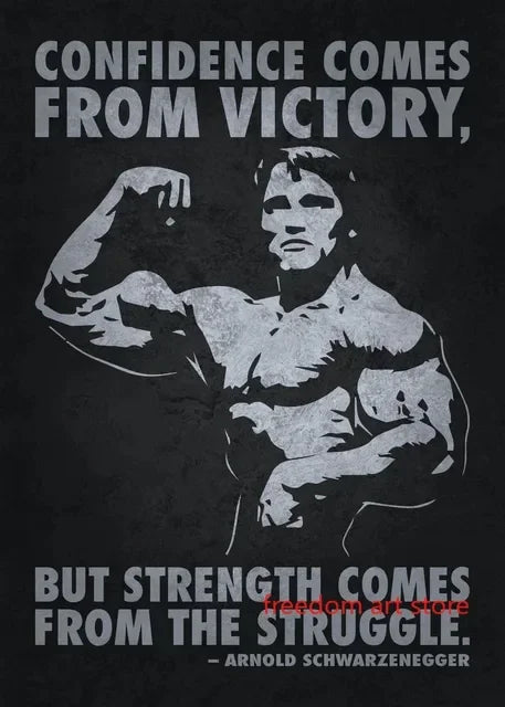 Gym Motivation Muscle Man Bodybuilding Fitness Strength Barbell Art Poster Canvas Painting  Wall Print Picture for Home Gym Deco - Sun Studio
