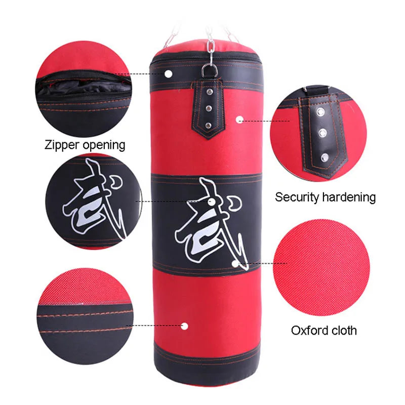 Punch Sandbag Heavy Boxing Punching Bag with Ceiling Hook Steel Chain Fitness Training MMA Kickboxing Muay Thai Karate Taekwondo - Sun Studio